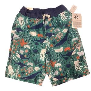 Gap boys surfer shorts bathing suit. Aqua surf pattern with elastic waist.
